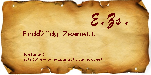 Erdődy Zsanett névjegykártya